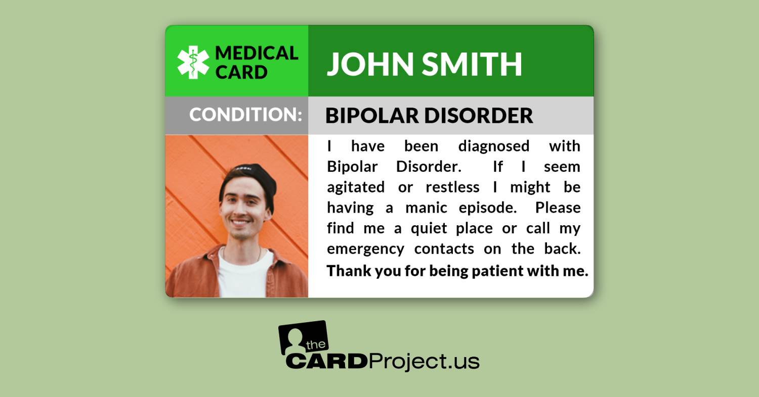 Bipolar Photo Medical Card (FRONT)